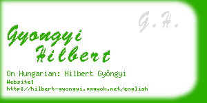 gyongyi hilbert business card